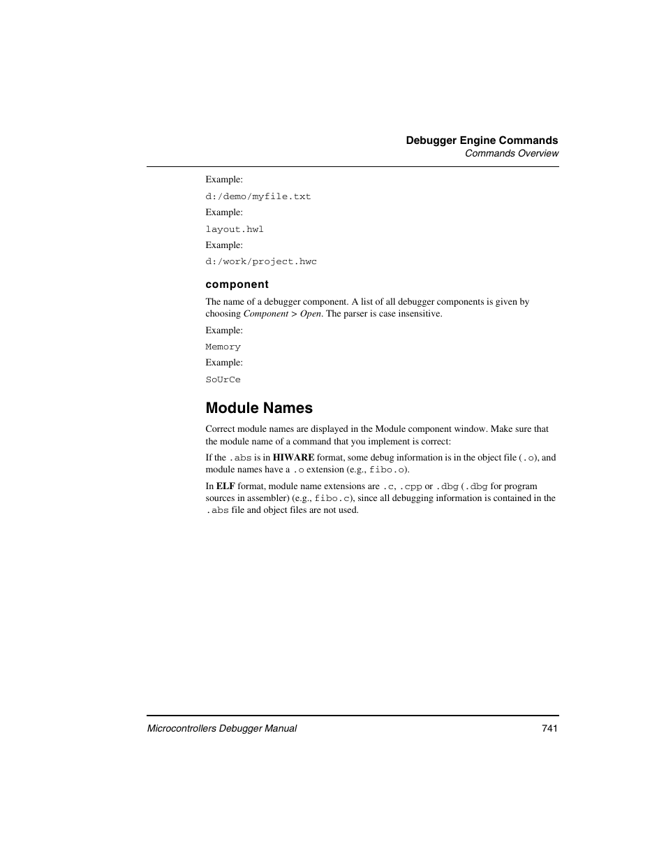 Module names | Freescale Semiconductor Microcontrollers User Manual | Page 741 / 892