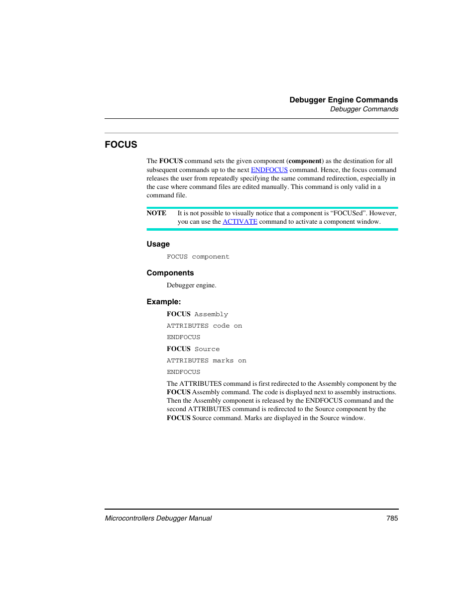 Focus | Freescale Semiconductor Microcontrollers User Manual | Page 785 / 892