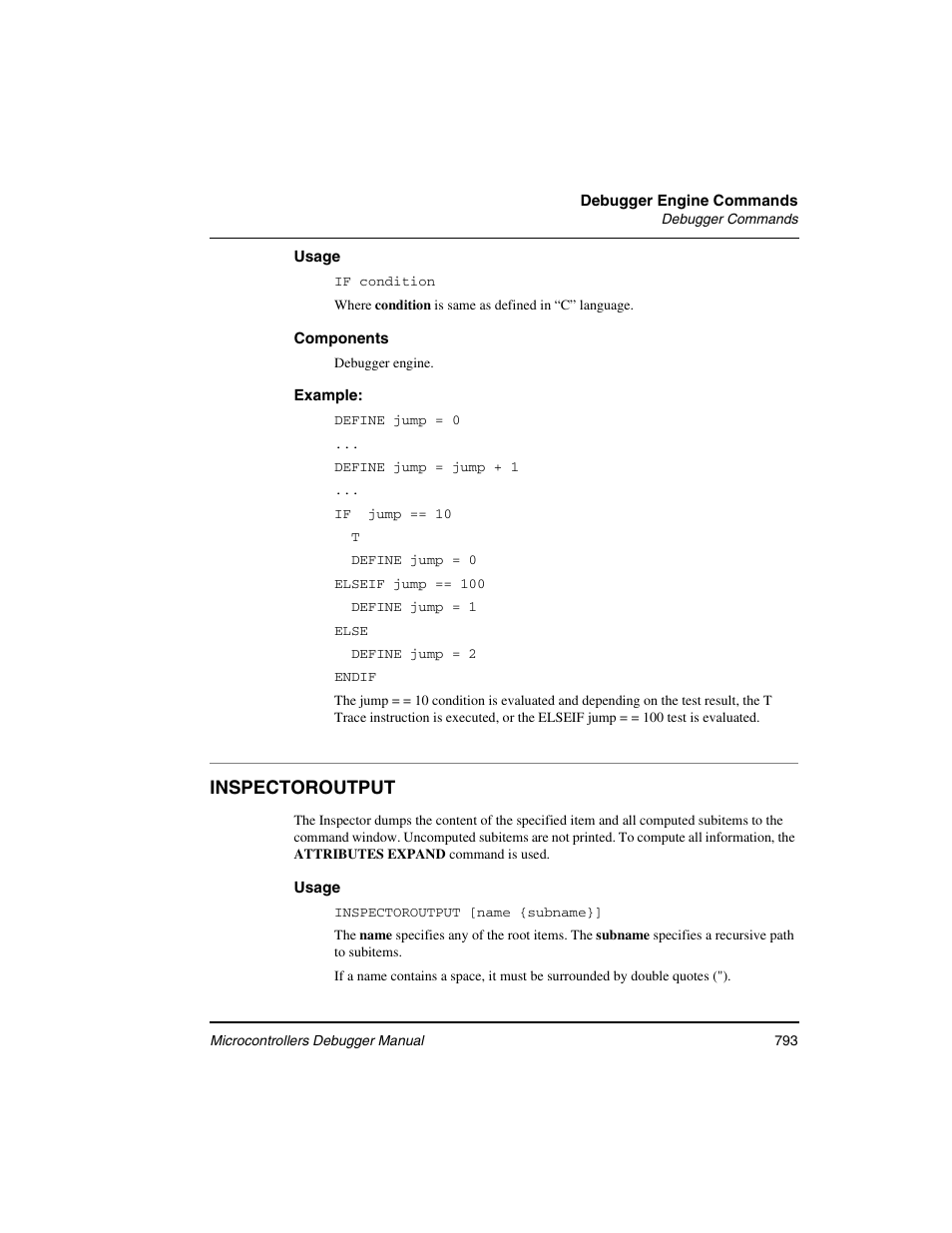 Inspectoroutput | Freescale Semiconductor Microcontrollers User Manual | Page 793 / 892