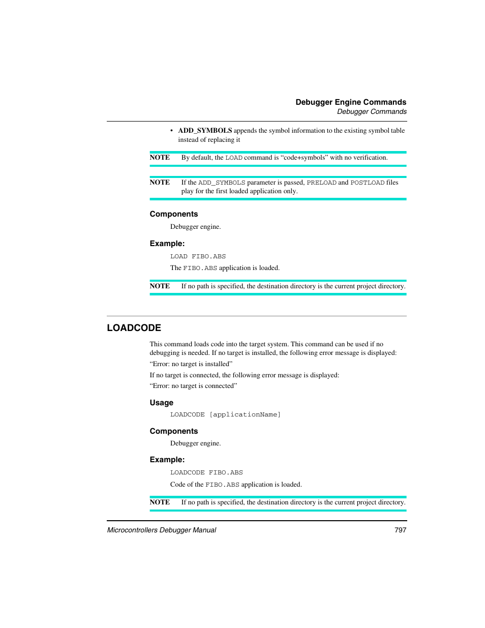 Loadcode, Applicat | Freescale Semiconductor Microcontrollers User Manual | Page 797 / 892