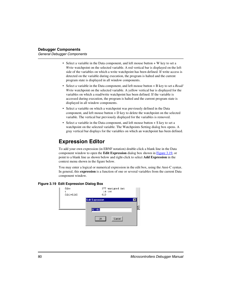 Expression editor | Freescale Semiconductor Microcontrollers User Manual | Page 80 / 892