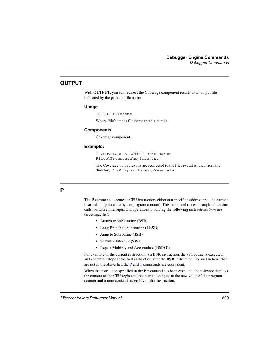 Output | Freescale Semiconductor Microcontrollers User Manual | Page 809 / 892