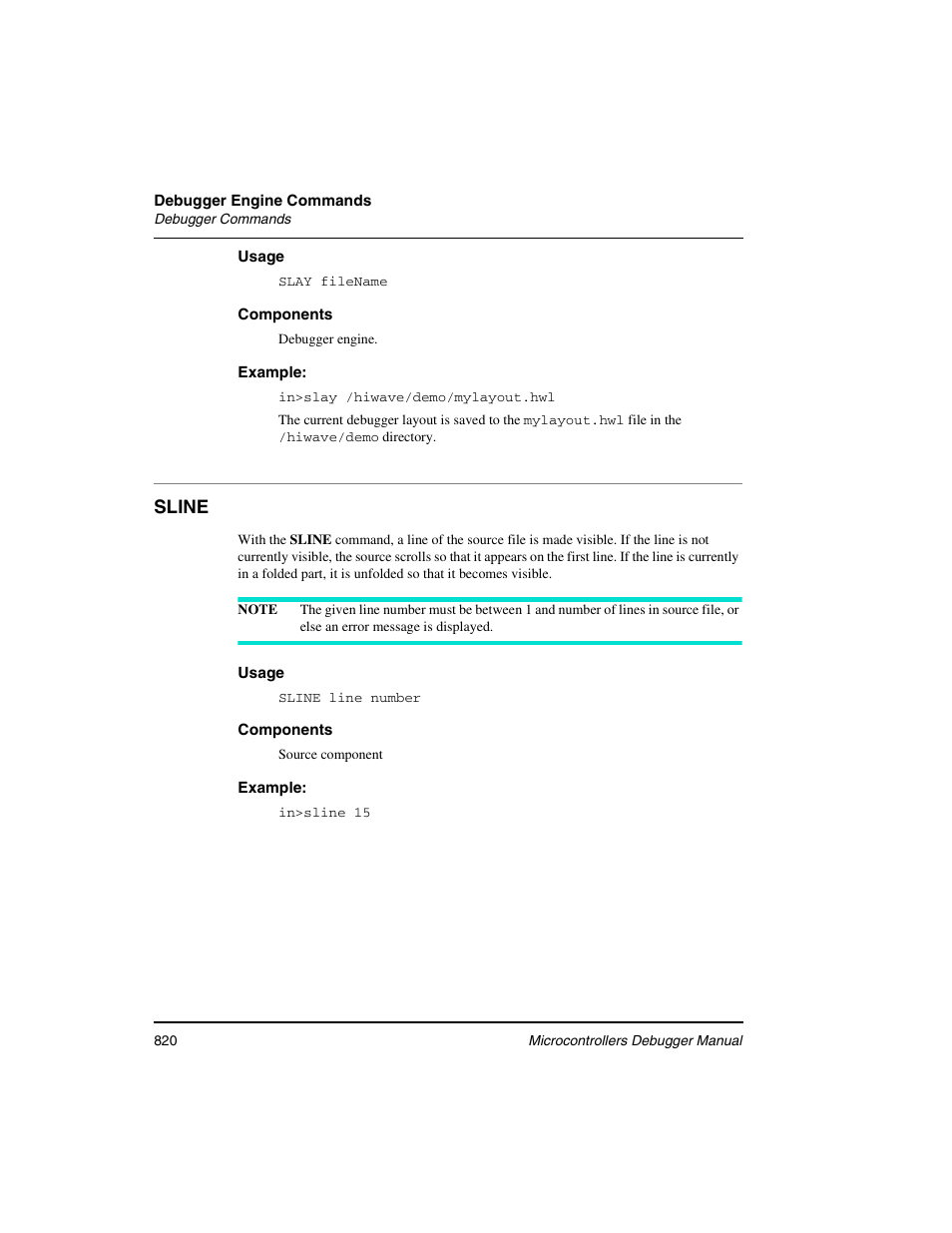 Sline | Freescale Semiconductor Microcontrollers User Manual | Page 820 / 892