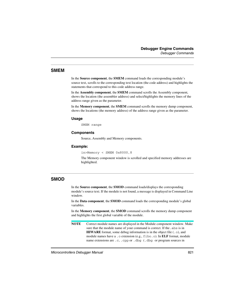 Smem, Smod | Freescale Semiconductor Microcontrollers User Manual | Page 821 / 892