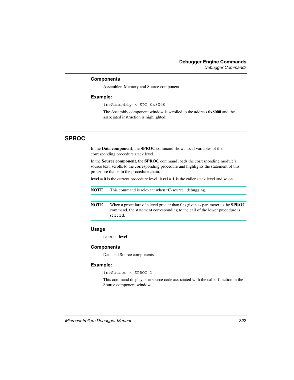 Sproc | Freescale Semiconductor Microcontrollers User Manual | Page 823 / 892