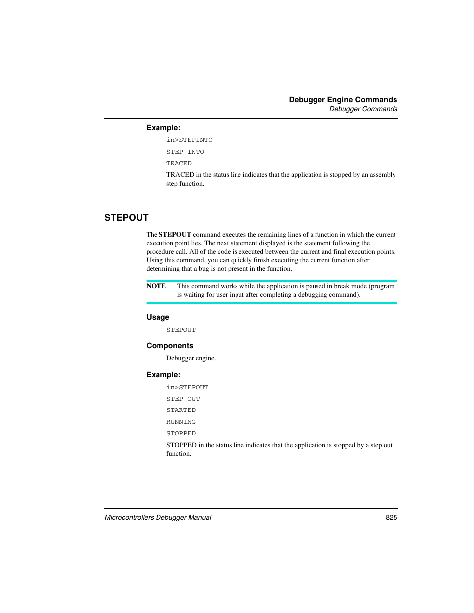Stepout | Freescale Semiconductor Microcontrollers User Manual | Page 825 / 892