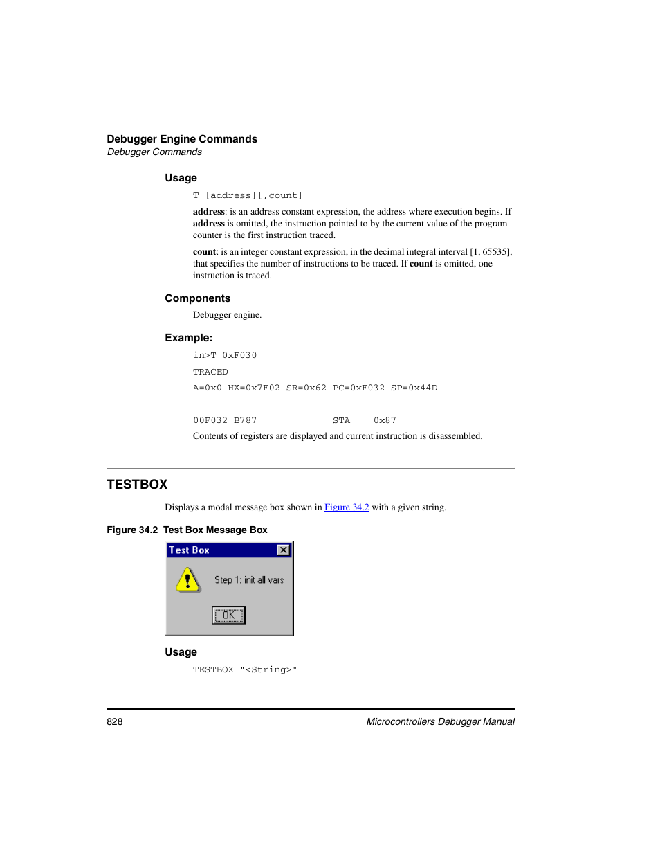 Testbox | Freescale Semiconductor Microcontrollers User Manual | Page 828 / 892