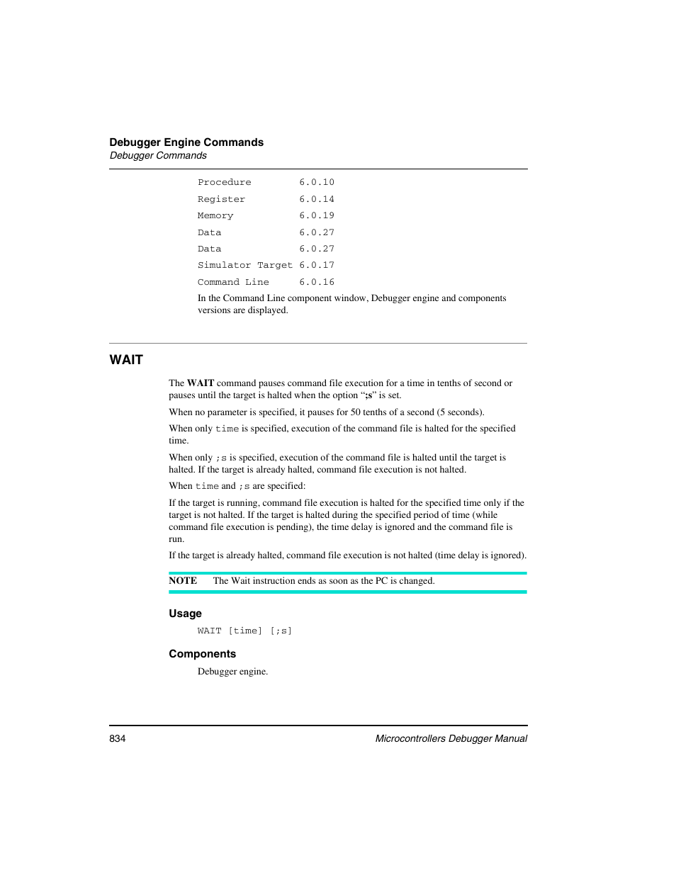 Wait | Freescale Semiconductor Microcontrollers User Manual | Page 834 / 892