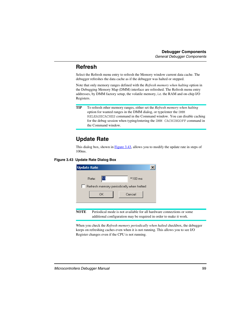 Refresh, Update rate | Freescale Semiconductor Microcontrollers User Manual | Page 99 / 892