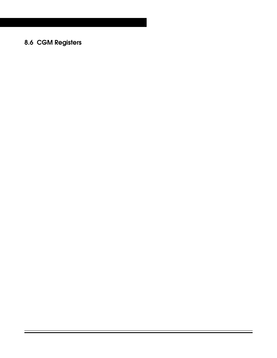 6 cgm registers, Cgm registers | Freescale Semiconductor MC68HC08KH12 User Manual | Page 100 / 262