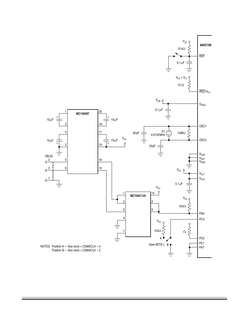 Monitor mode circuit, Figure 10-1. monitor mode circuit | Freescale Semiconductor MC68HC08KH12 User Manual | Page 151 / 262