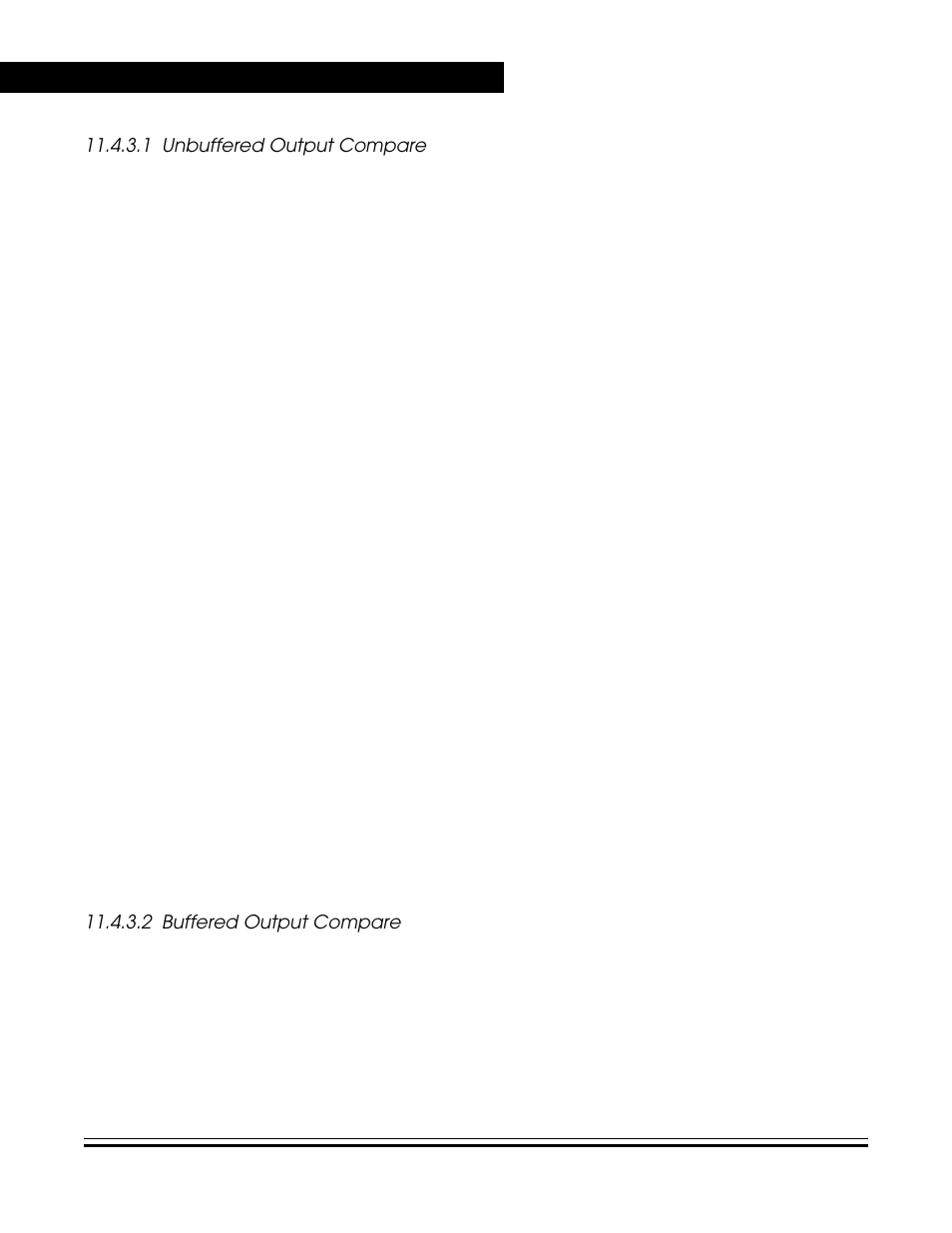 1 unbuffered output compare, 2 buffered output compare, Unbuffered output compare | Buffered output compare | Freescale Semiconductor MC68HC08KH12 User Manual | Page 166 / 262