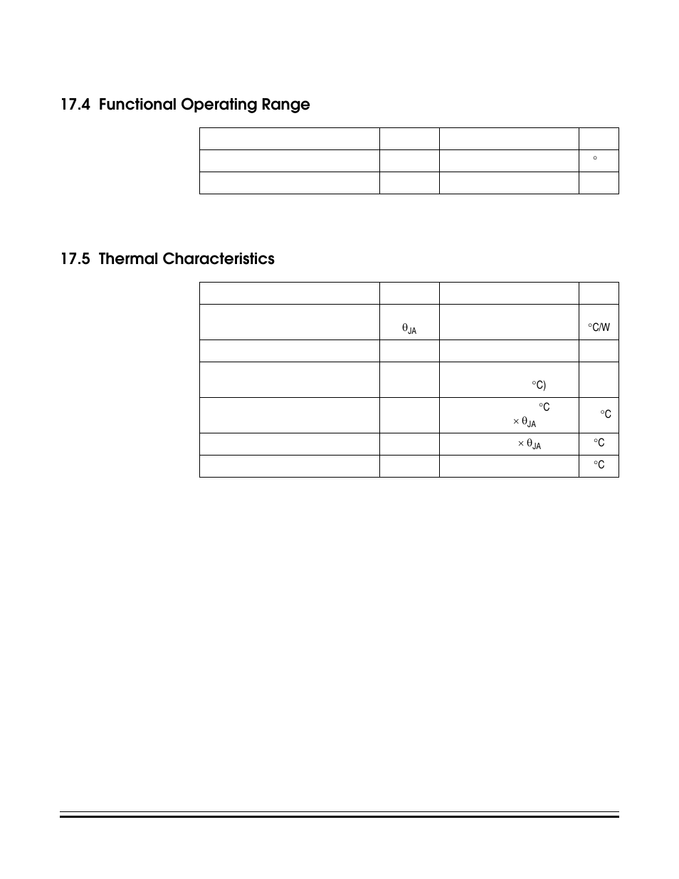 4 functional operating range, 5 thermal characteristics, Functional operating range | Thermal characteristics | Freescale Semiconductor MC68HC08KH12 User Manual | Page 249 / 262