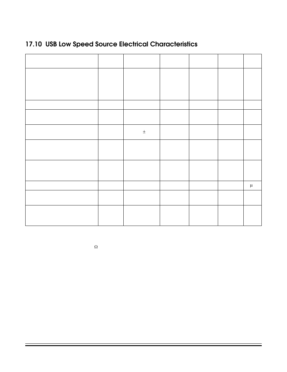 10 usb low speed source electrical characteristics | Freescale Semiconductor MC68HC08KH12 User Manual | Page 253 / 262