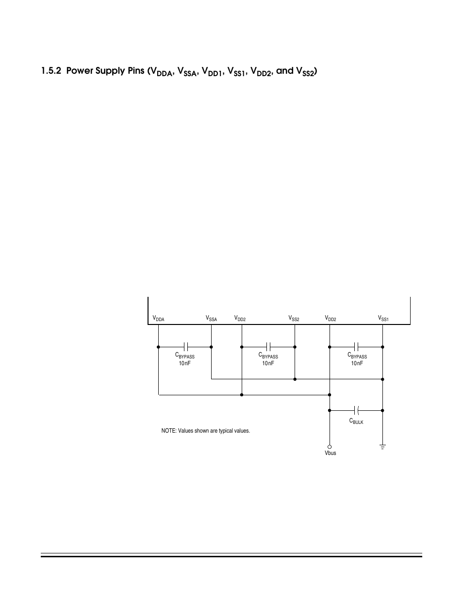 Power supply pins, Power supply bypassing | Freescale Semiconductor MC68HC08KH12 User Manual | Page 29 / 262