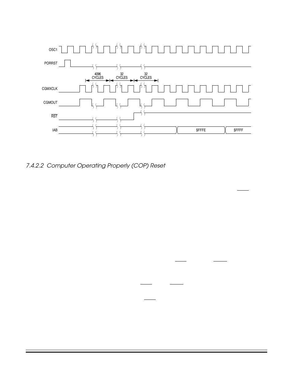 2 computer operating properly (cop) reset, Computer operating properly (cop) reset, Por recovery | Freescale Semiconductor MC68HC08KH12 User Manual | Page 69 / 262