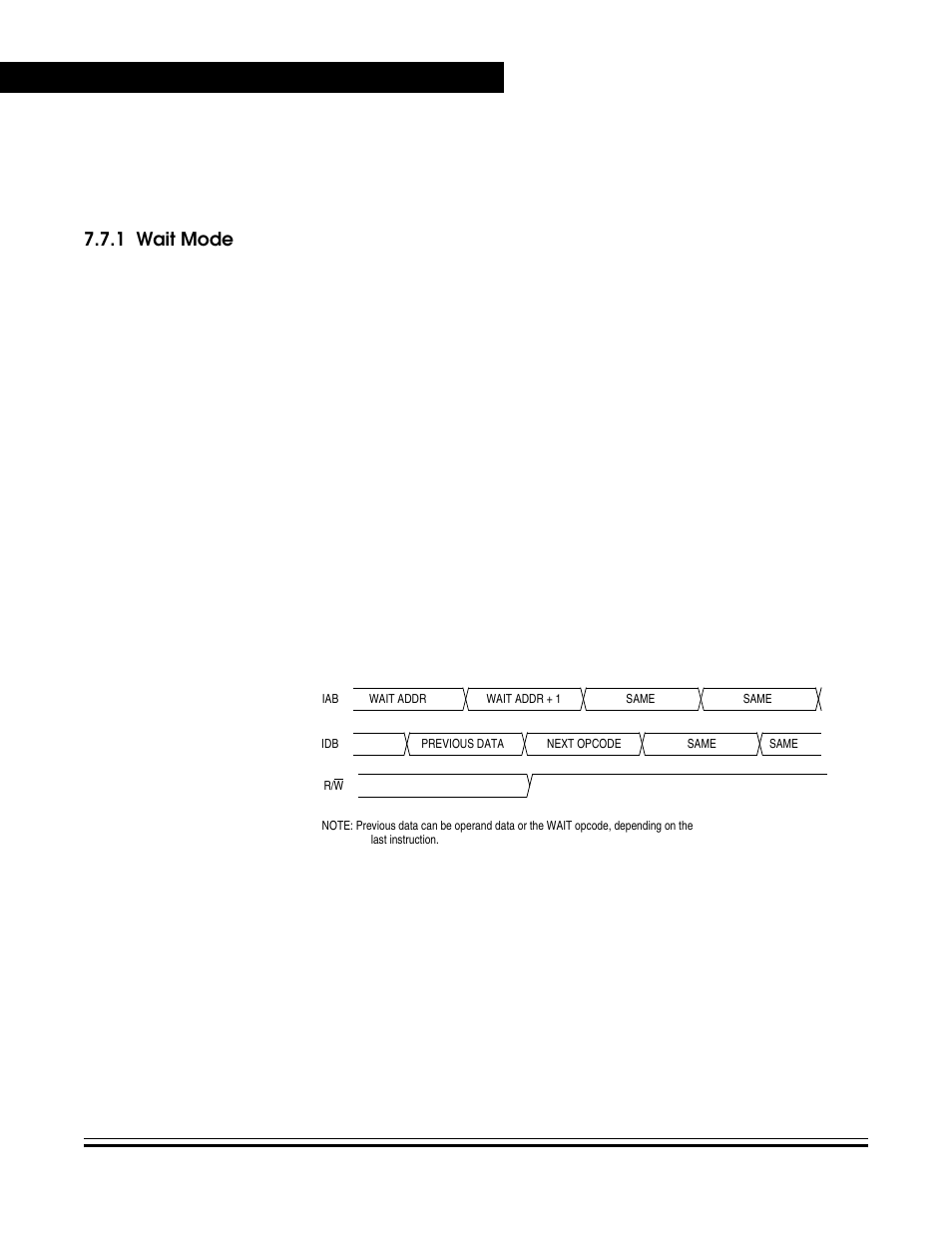 1 wait mode, Wait mode, Wait mode entry timing | Freescale Semiconductor MC68HC08KH12 User Manual | Page 80 / 262