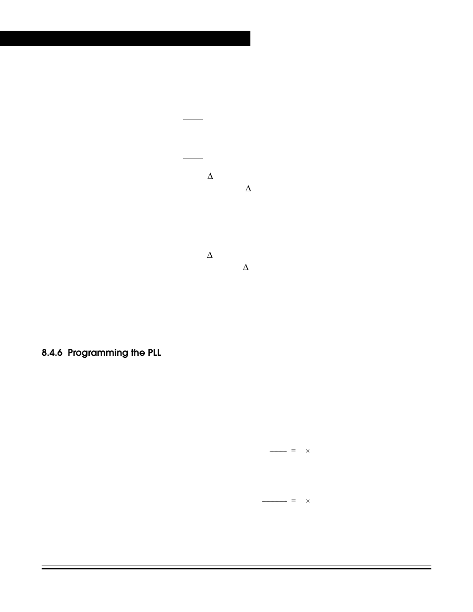 6 programming the pll, Programming the pll | Freescale Semiconductor MC68HC08KH12 User Manual | Page 94 / 262