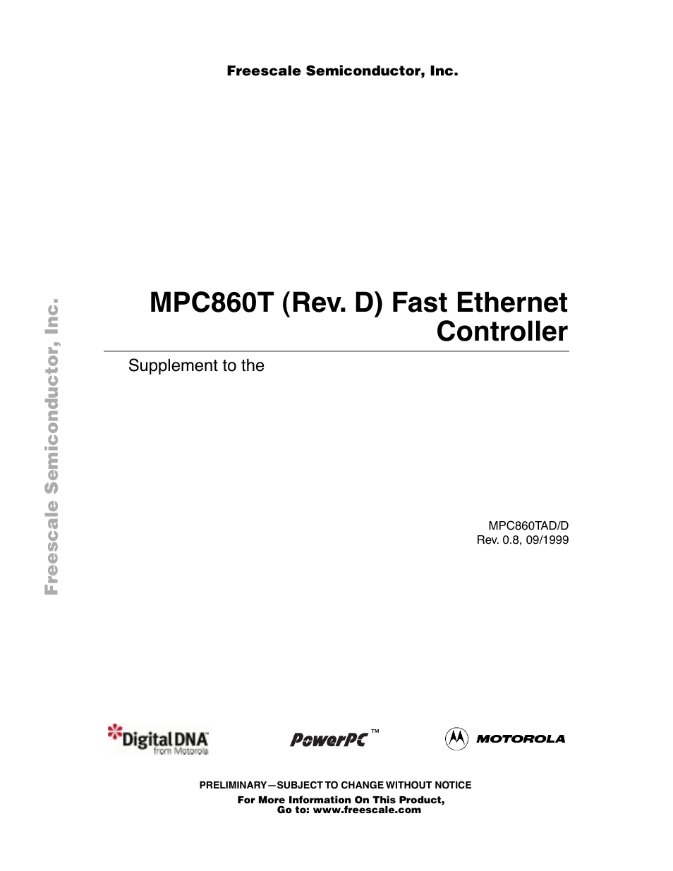 Freescale Semiconductor POWERPC MPC860T User Manual | 68 pages