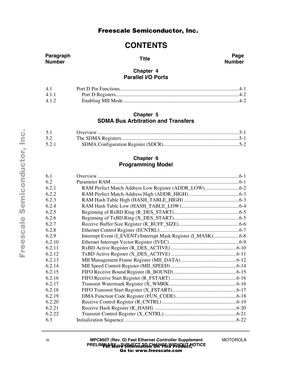Freescale Semiconductor POWERPC MPC860T User Manual | Page 4 / 68