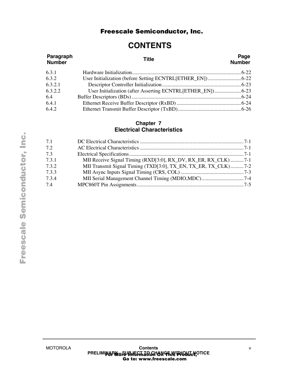 Freescale Semiconductor POWERPC MPC860T User Manual | Page 5 / 68