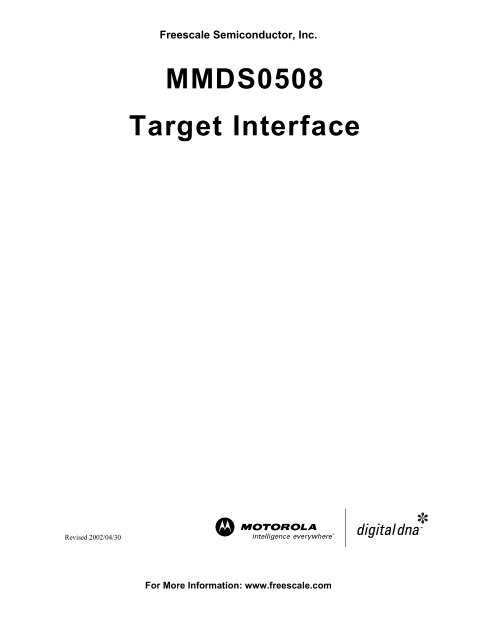 Freescale Semiconductor Target Interface MMDS0508 User Manual | 86 pages