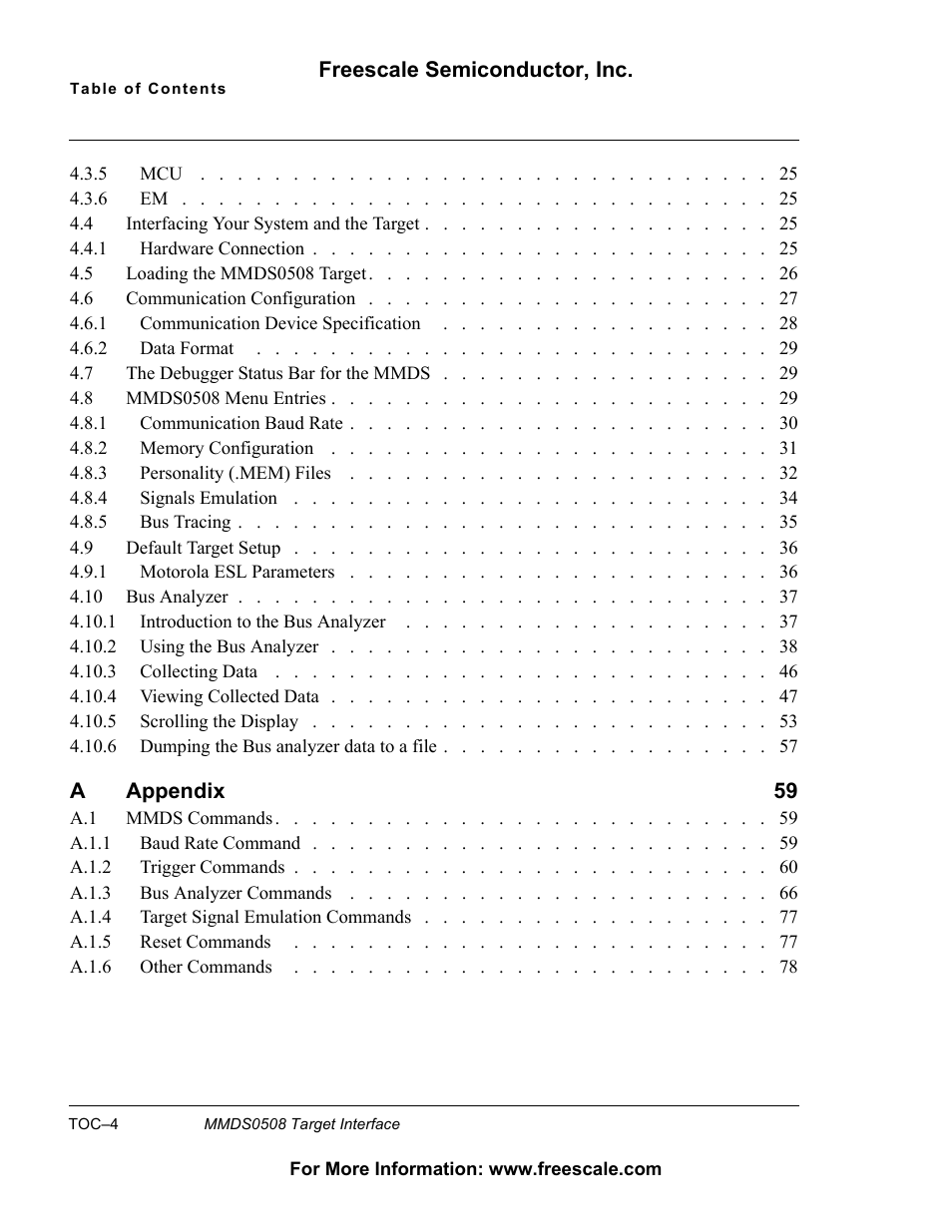 Freescale Semiconductor Target Interface MMDS0508 User Manual | Page 4 / 86