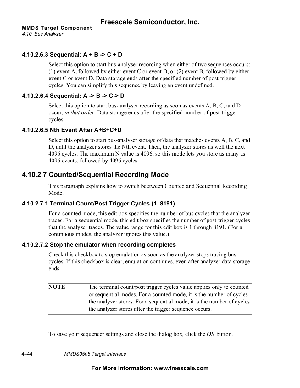 Freescale Semiconductor Target Interface MMDS0508 User Manual | Page 44 / 86