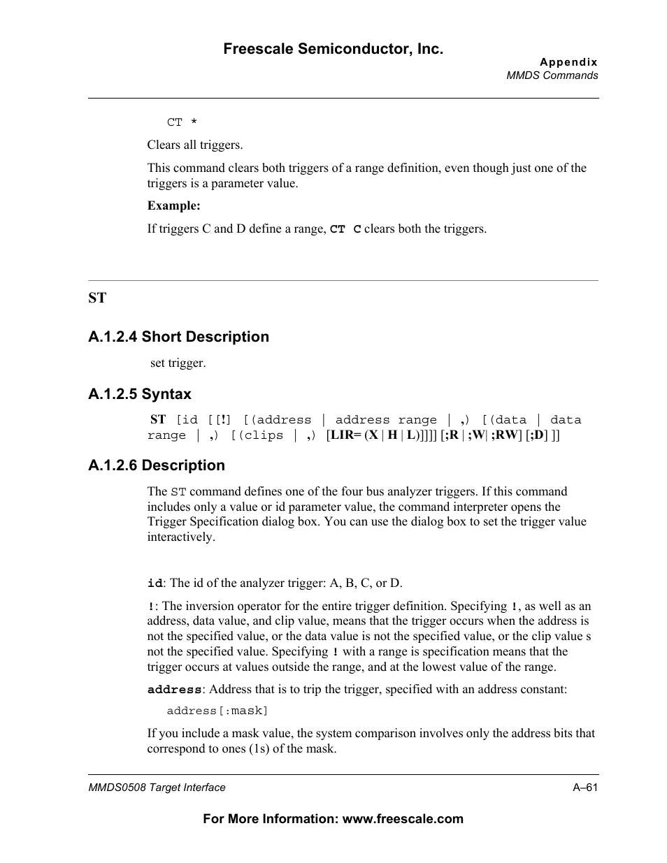 Freescale Semiconductor Target Interface MMDS0508 User Manual | Page 61 / 86