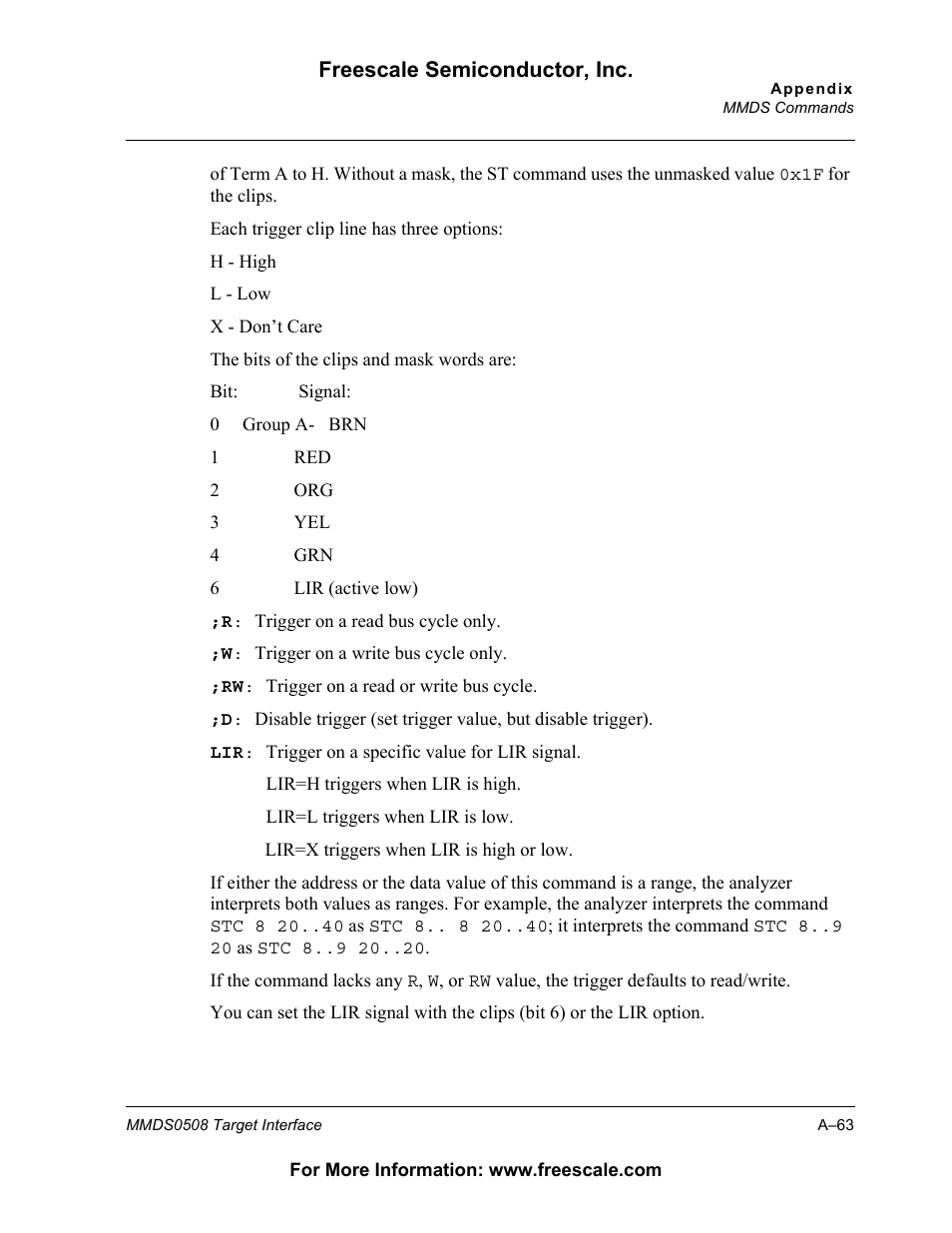 Freescale Semiconductor Target Interface MMDS0508 User Manual | Page 63 / 86
