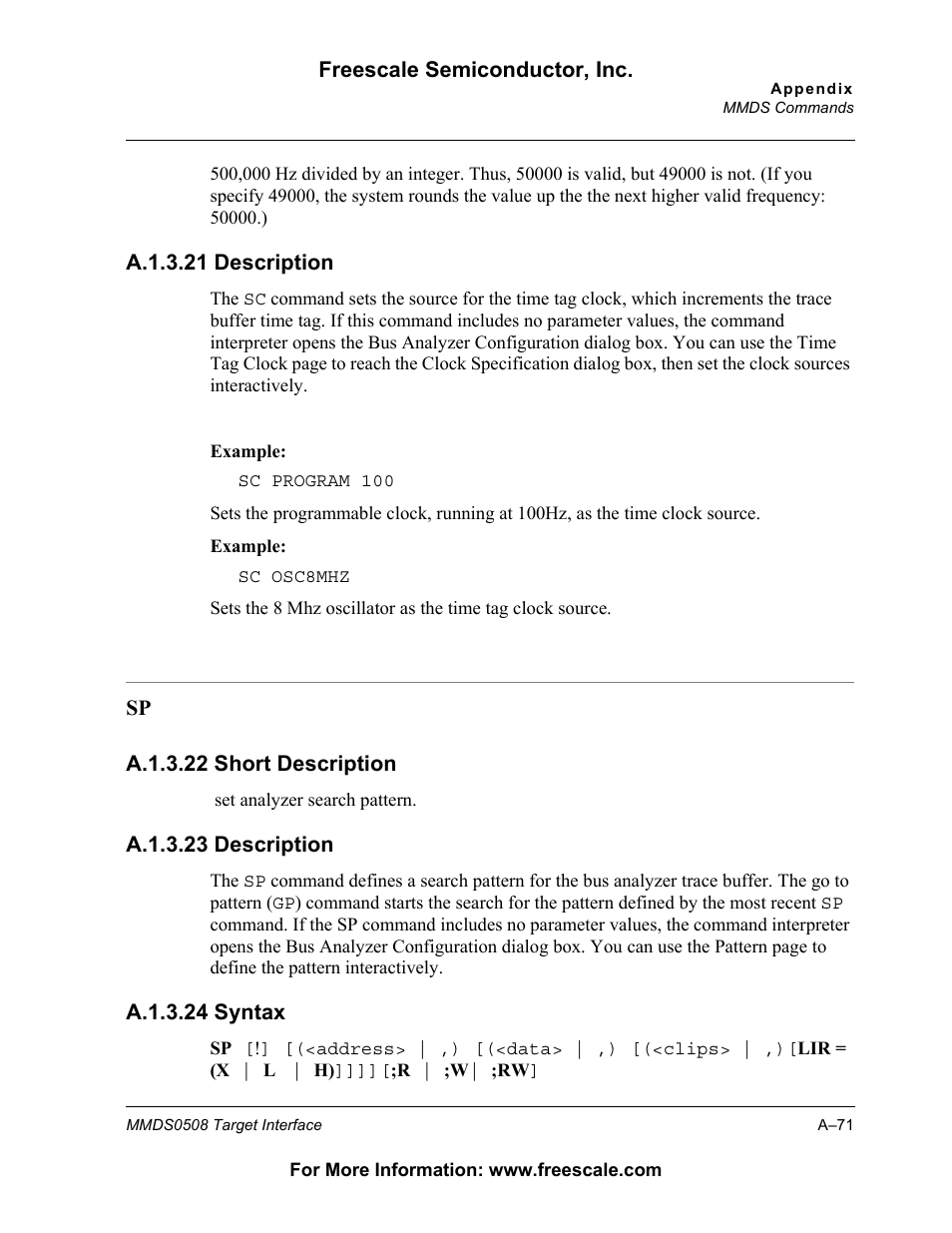 Freescale Semiconductor Target Interface MMDS0508 User Manual | Page 71 / 86