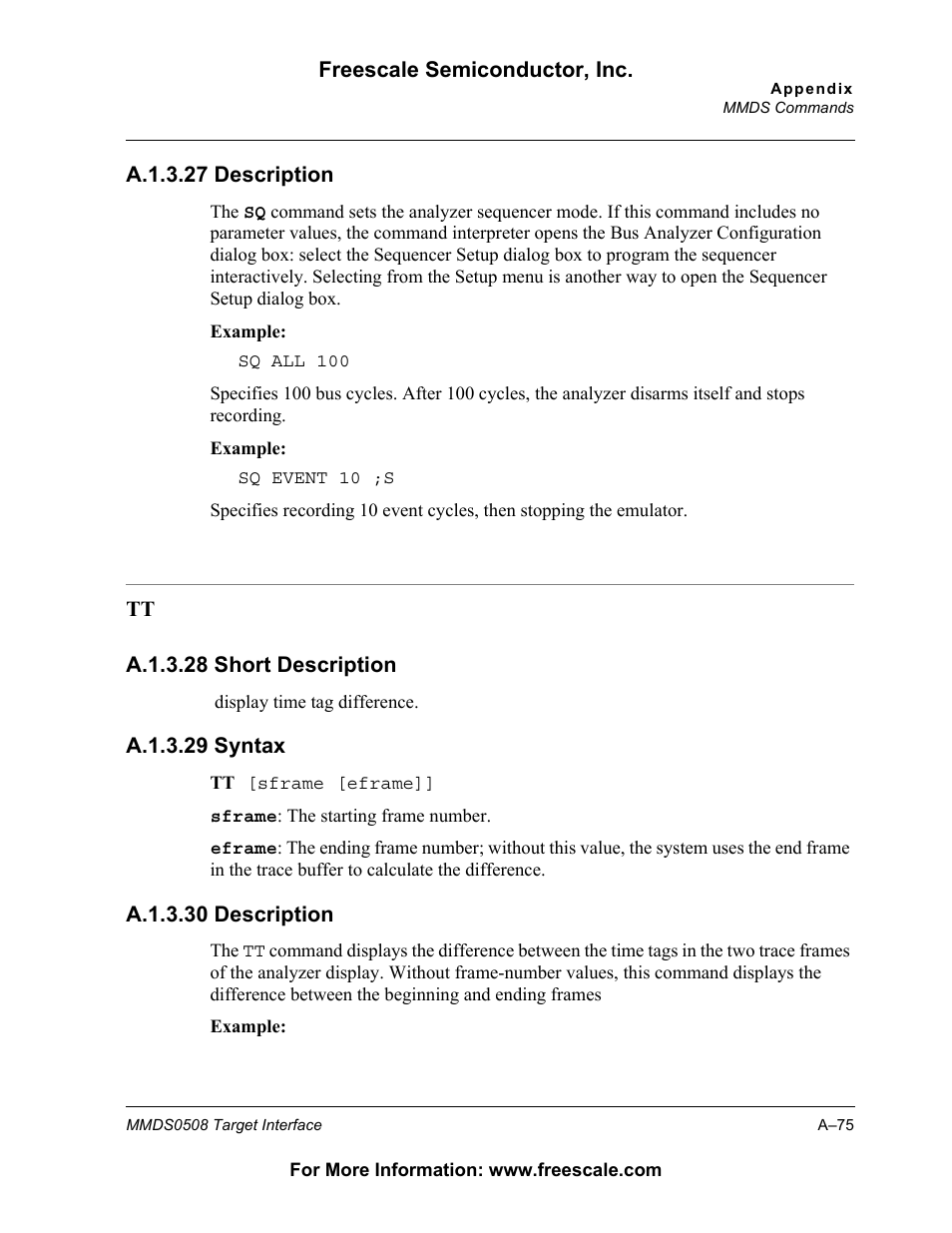 Freescale Semiconductor Target Interface MMDS0508 User Manual | Page 75 / 86