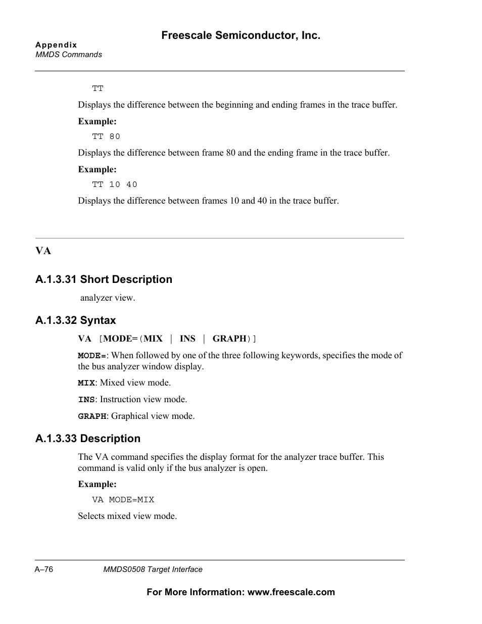 Freescale Semiconductor Target Interface MMDS0508 User Manual | Page 76 / 86
