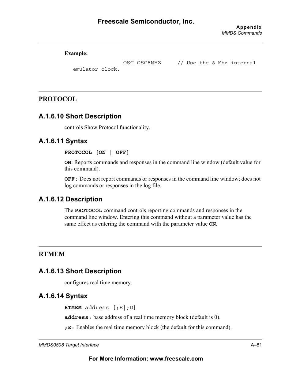 Freescale Semiconductor Target Interface MMDS0508 User Manual | Page 81 / 86