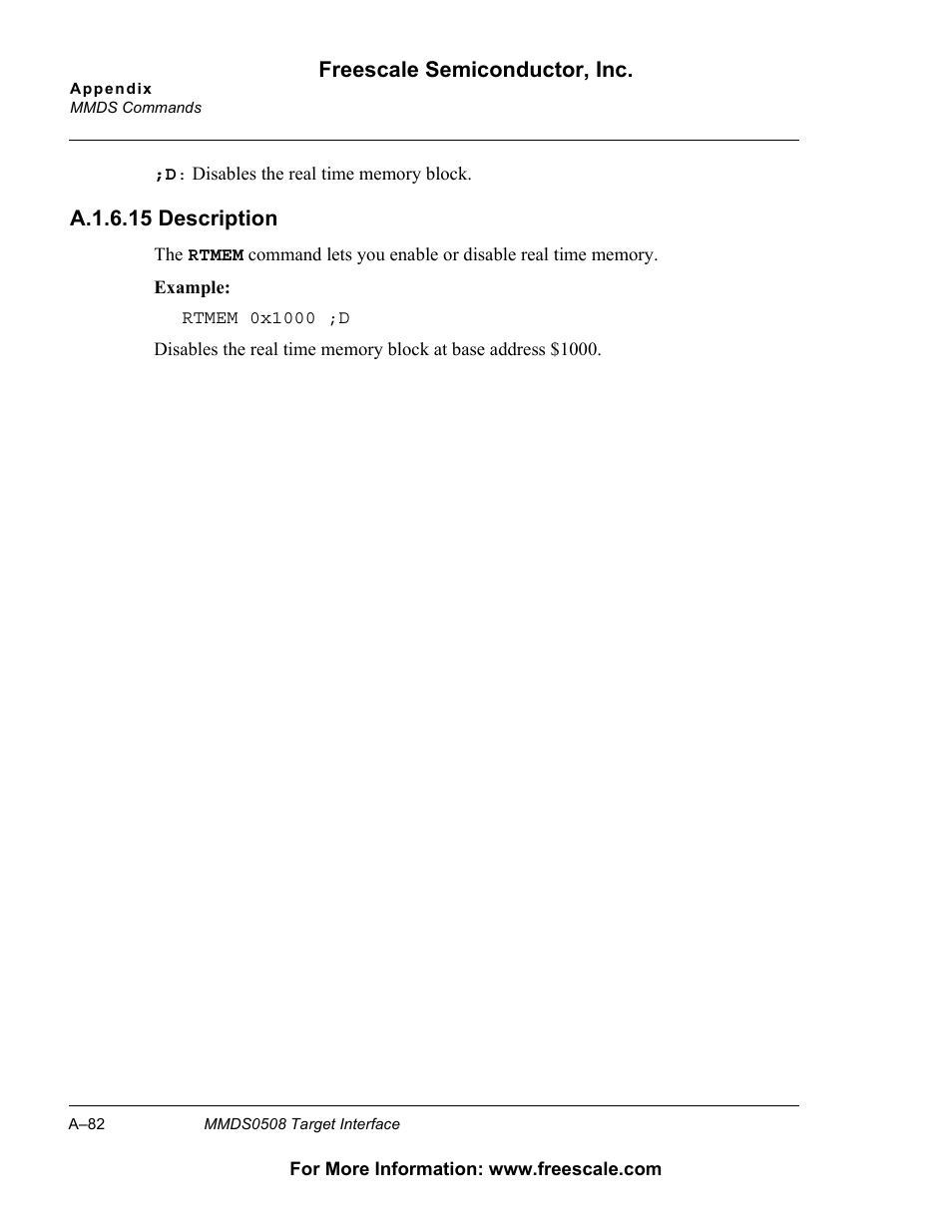 Freescale Semiconductor Target Interface MMDS0508 User Manual | Page 82 / 86