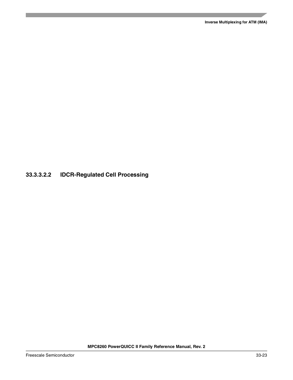 2 idcr-regulated cell processing, Idcr-regulated cell processing -23 | Freescale Semiconductor MPC8260 User Manual | Page 1125 / 1360