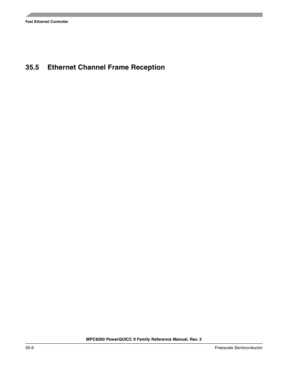 5 ethernet channel frame reception, Ethernet channel frame reception -6 | Freescale Semiconductor MPC8260 User Manual | Page 1202 / 1360