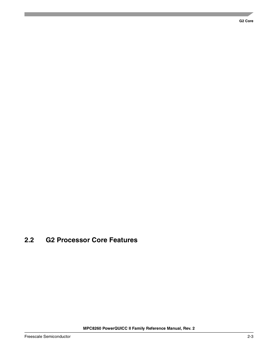 2 g2 processor core features, G2 processor core features -3 | Freescale Semiconductor MPC8260 User Manual | Page 121 / 1360