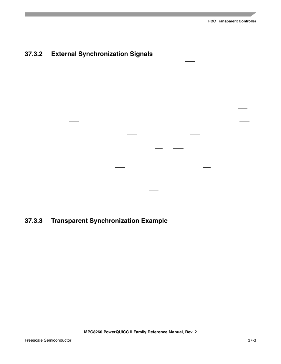 2 external synchronization signals, 3 transparent synchronization example, External synchronization signals -3 | Transparent synchronization example -3 | Freescale Semiconductor MPC8260 User Manual | Page 1245 / 1360
