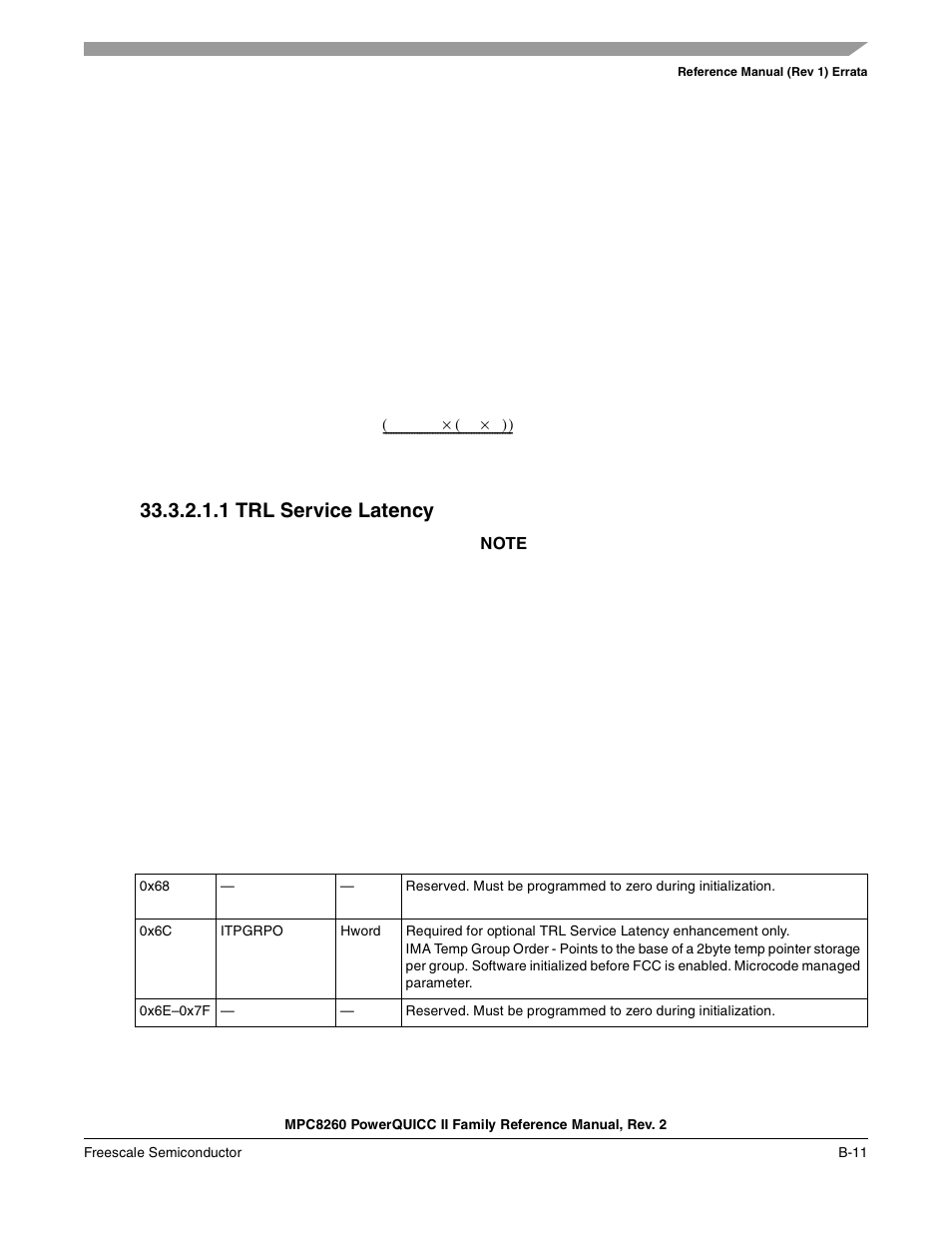 1 trl service latency | Freescale Semiconductor MPC8260 User Manual | Page 1313 / 1360