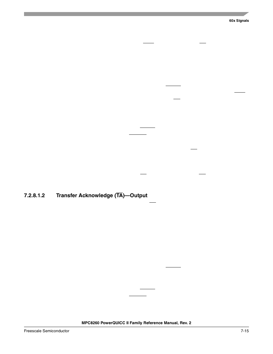 2 transfer acknowledge (ta)-output, Transfer acknowledge (ta)—output -15 | Freescale Semiconductor MPC8260 User Manual | Page 271 / 1360