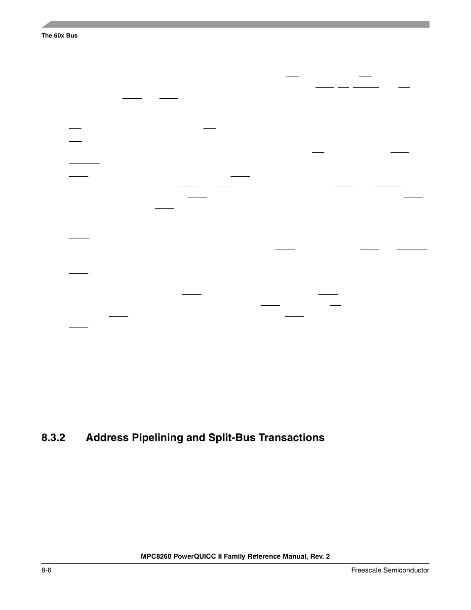 2 address pipelining and split-bus transactions, Address pipelining and split-bus transactions -6 | Freescale Semiconductor MPC8260 User Manual | Page 280 / 1360