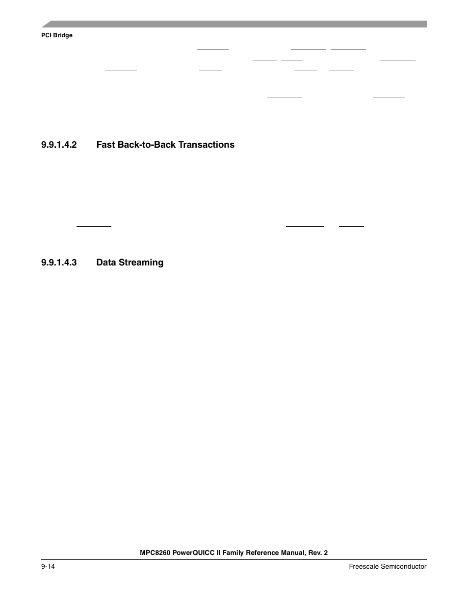 2 fast back-to-back transactions, 3 data streaming, Fast back-to-back transactions -14 | Data streaming -14 | Freescale Semiconductor MPC8260 User Manual | Page 320 / 1360