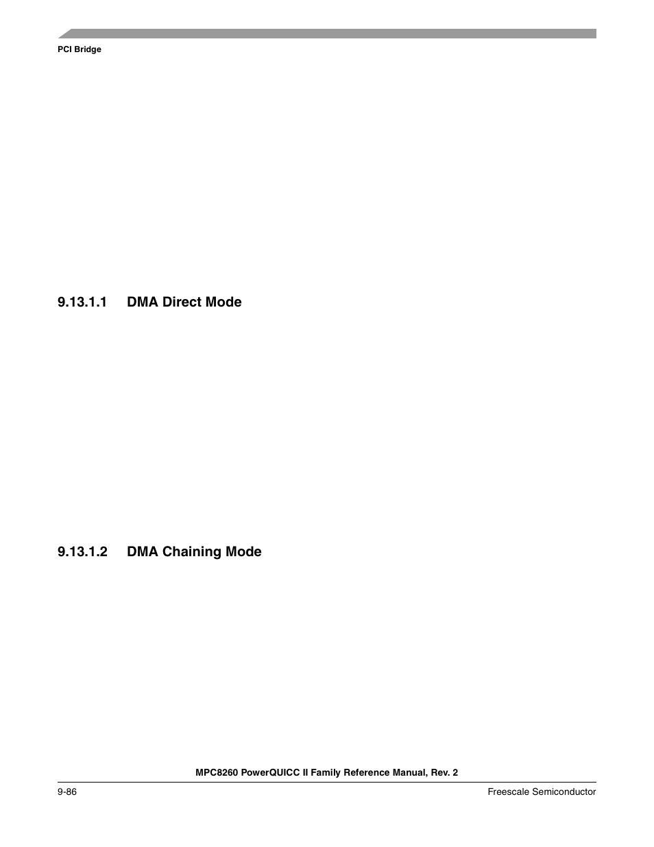 1 dma direct mode, 2 dma chaining mode, Dma direct mode -86 | Dma chaining mode -86 | Freescale Semiconductor MPC8260 User Manual | Page 392 / 1360