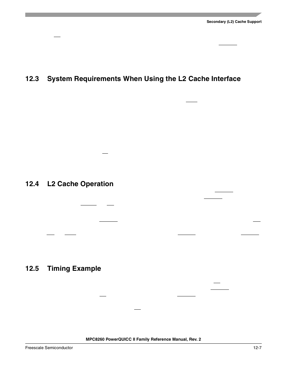 4 l2 cache operation, 5 timing example, L2 cache operation -7 | Timing example -7 | Freescale Semiconductor MPC8260 User Manual | Page 531 / 1360