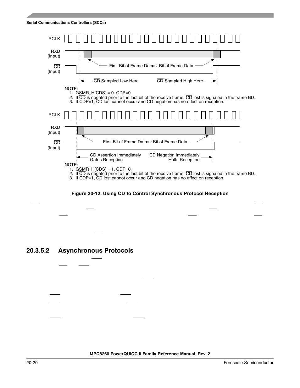 2 asynchronous protocols, Asynchronous protocols -20 | Freescale Semiconductor MPC8260 User Manual | Page 698 / 1360