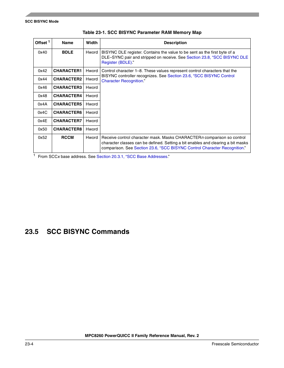 5 scc bisync commands, Scc bisync commands -4 | Freescale Semiconductor MPC8260 User Manual | Page 754 / 1360