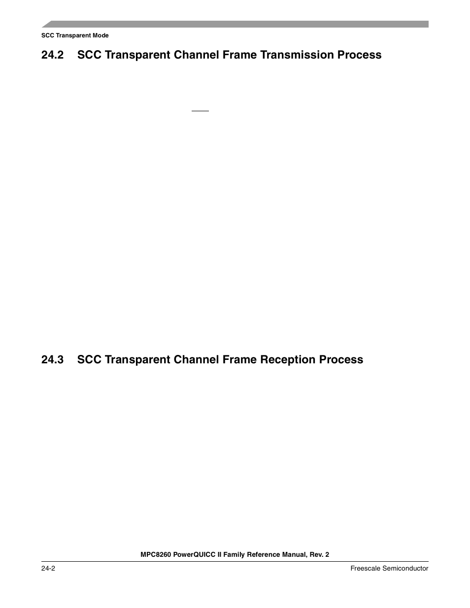 3 scc transparent channel frame reception process, Scc transparent channel frame reception process -2 | Freescale Semiconductor MPC8260 User Manual | Page 772 / 1360