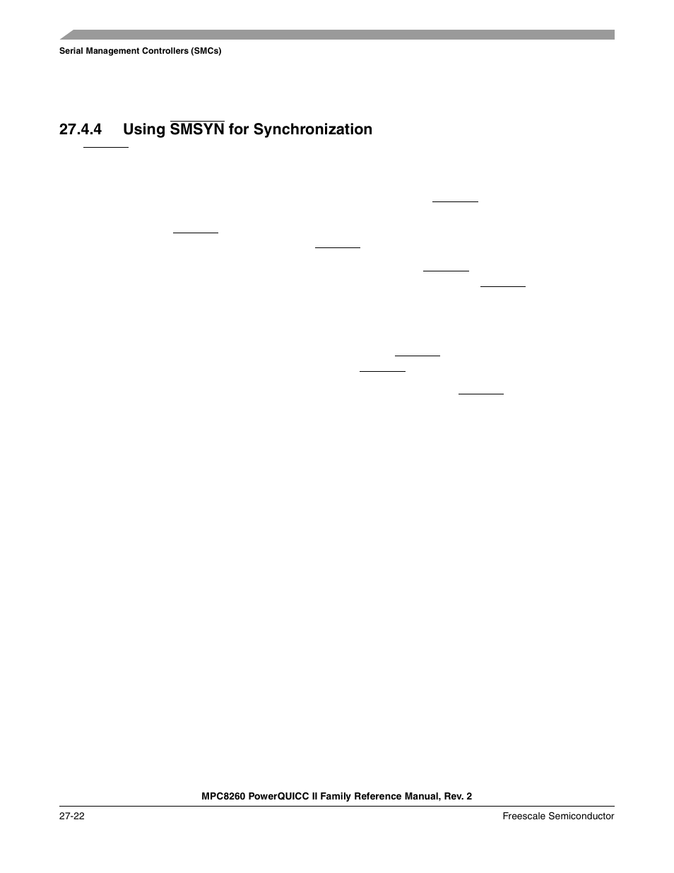 4 using smsyn for synchronization, Using smsyn for synchronization -22 | Freescale Semiconductor MPC8260 User Manual | Page 834 / 1360