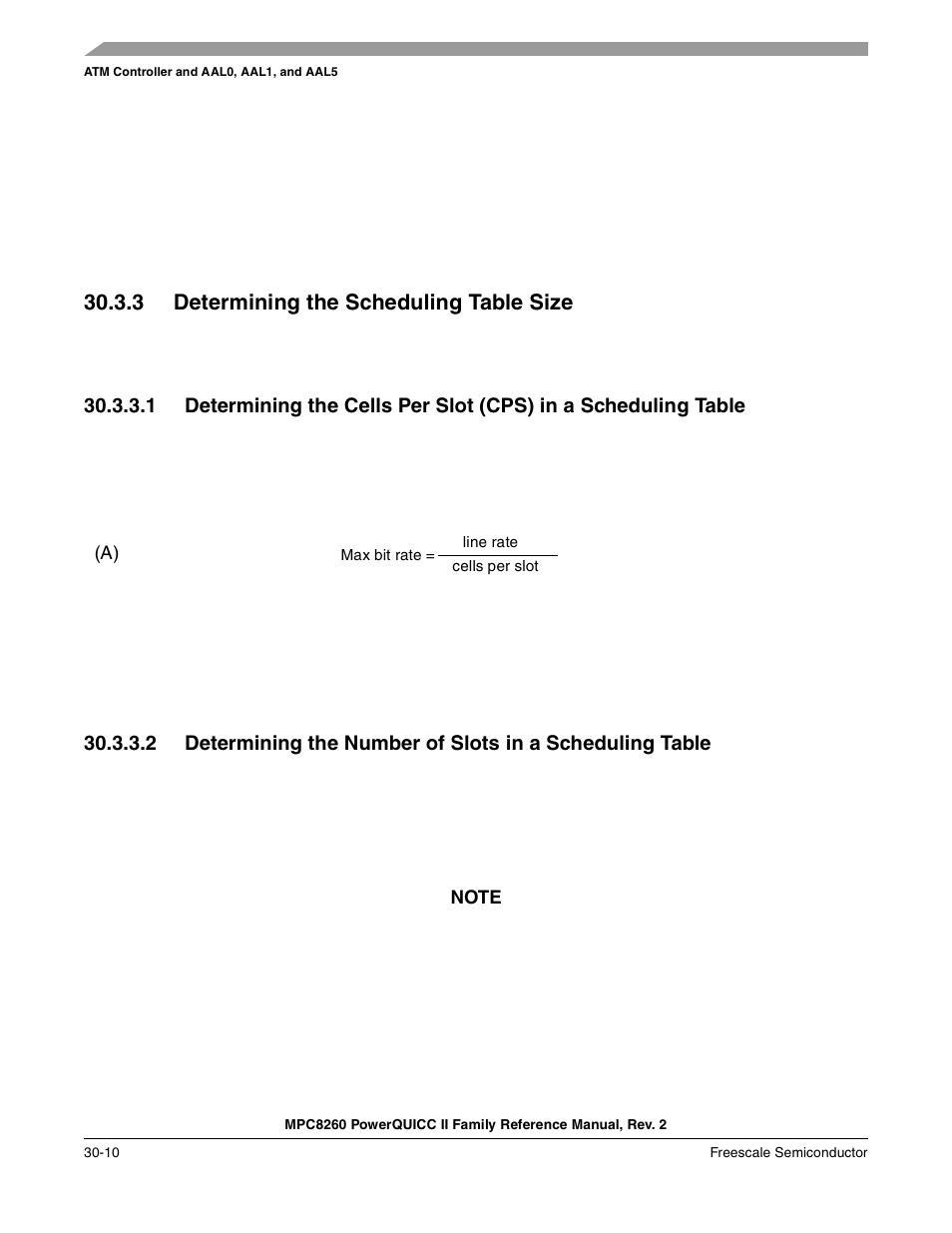 3 determining the scheduling table size, Determining the scheduling table size -10 | Freescale Semiconductor MPC8260 User Manual | Page 930 / 1360